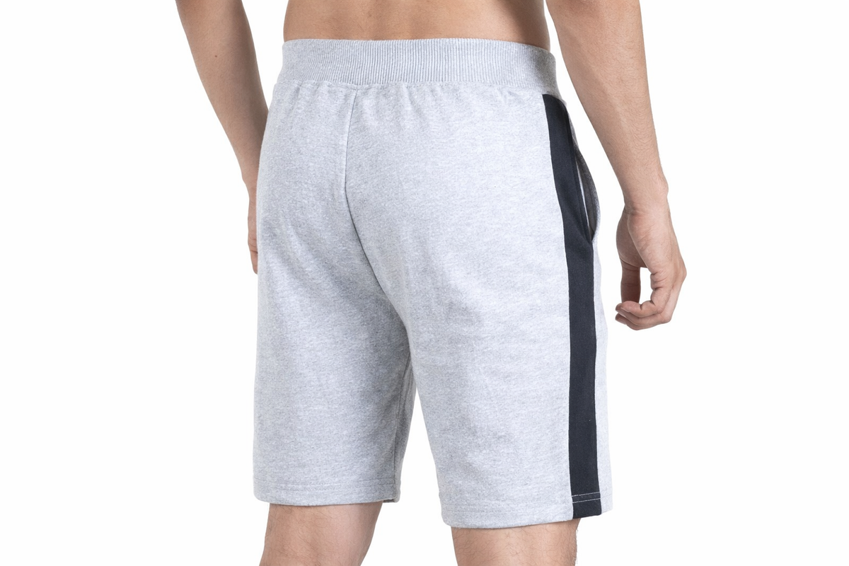 Mens Lower Single Stripe Polycotton 65% Cotton 35% Polyester Loopknit 230GSM - Light Grey - Image 1