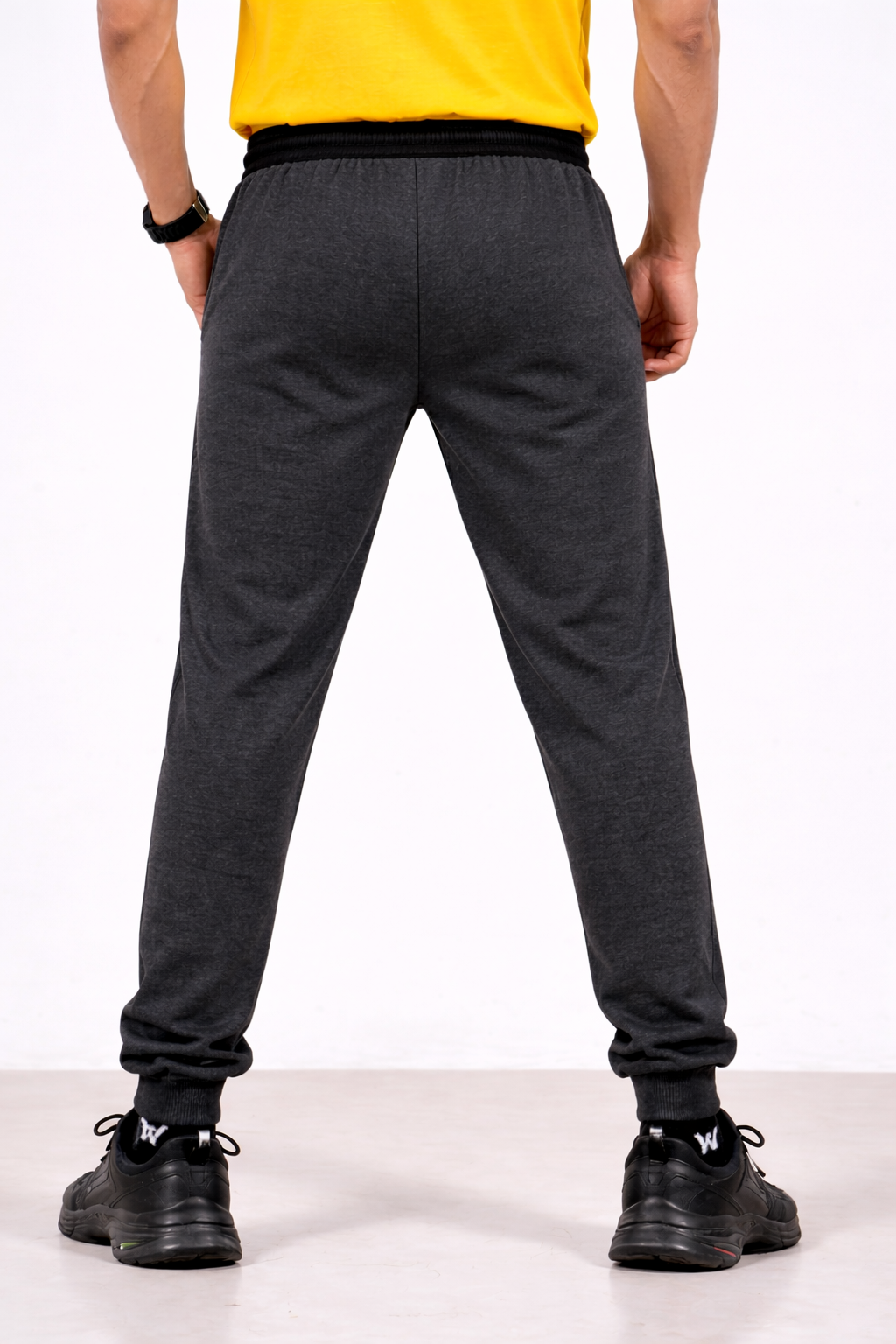 Mens Lower Solid Polycotton 65% Cotton 35% Polyester Loopknit 230GSM - Light Grey - Image 2