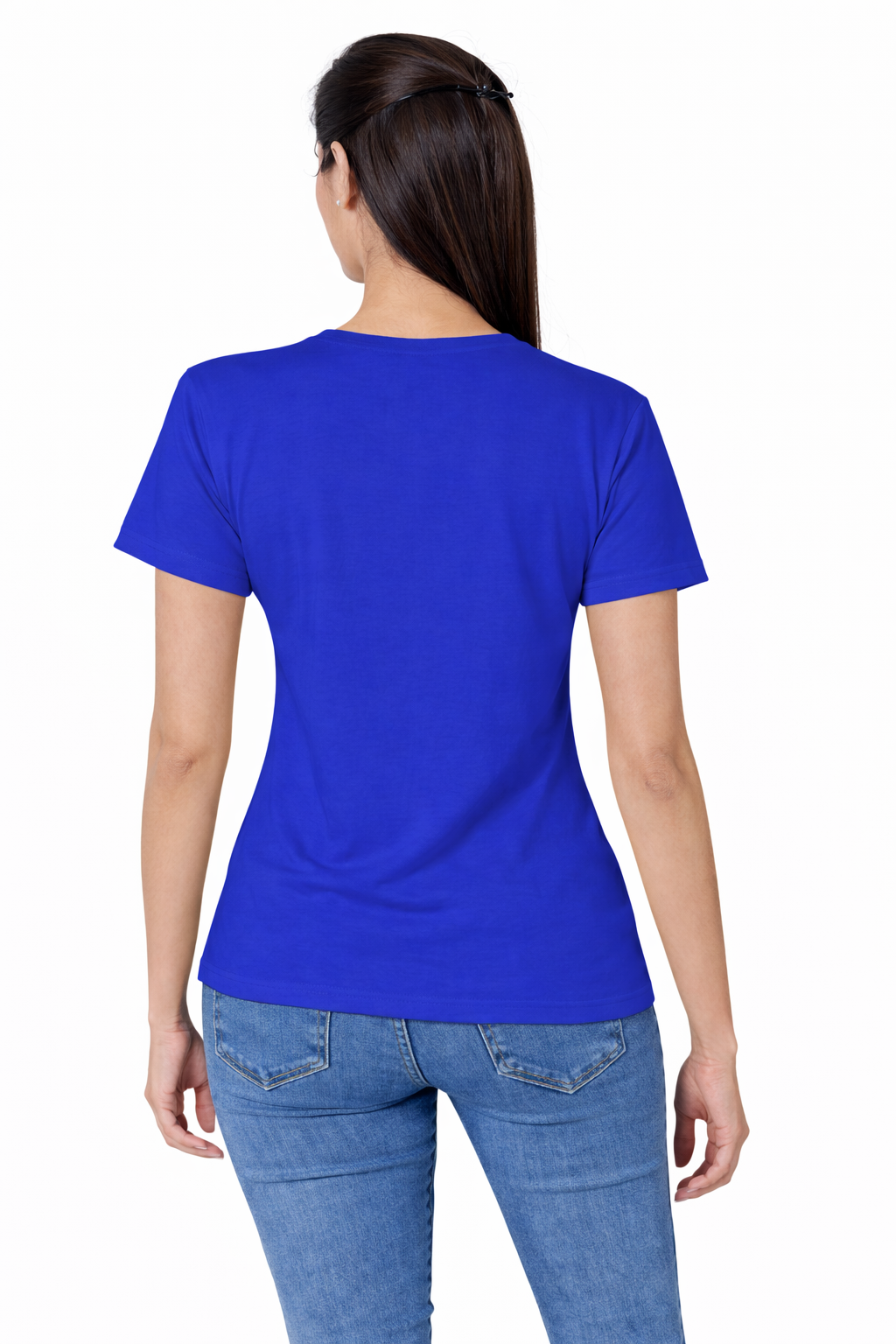 Women half Sleeves Printed T-Shirts 170GSM Red Label 100% Cotton Yarn with Bio Wash Yellow, White, Blue, Orange another - Orange - Image 2