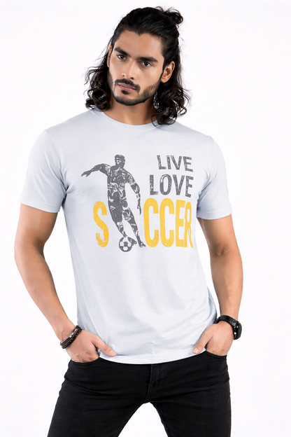 Mens Printed Half Sleeves T-shirts 180GSM Red Label 100% Cotton Bio Wash - Ice Green - Image 1