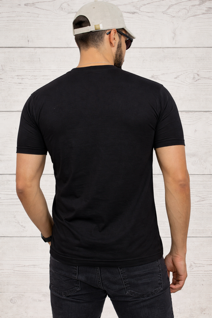 Mens Printed Half Sleeves T-shirts 170GSM Red Label 100% Cotton Bio Wash - Blue - Image 2