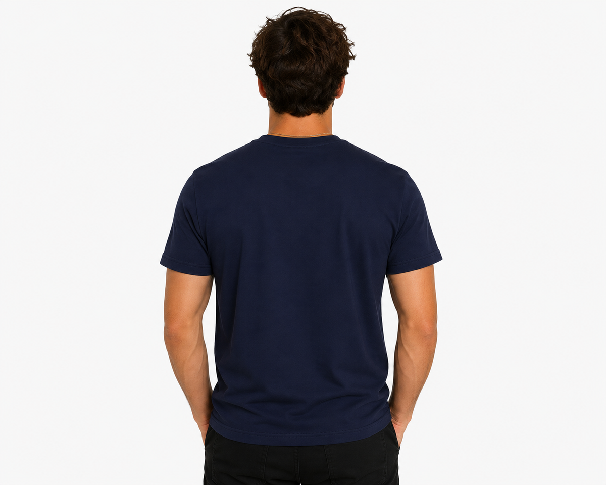 DarkBlue Round Tshirt Ghost Print - Dark Blue - Image 5