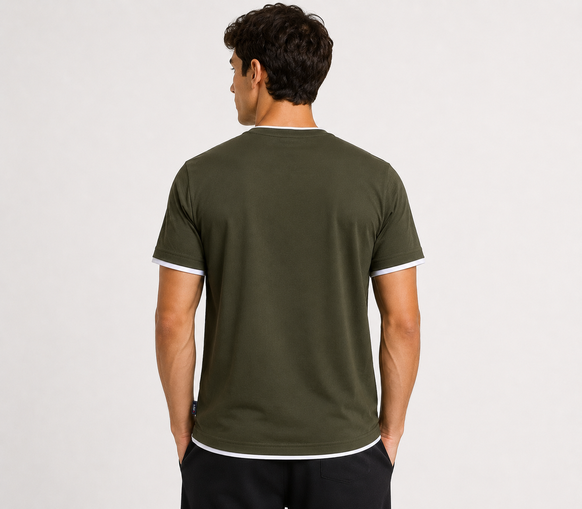 DarkGreen Round Tshirt Basketball Print - Dark Green - Image 5