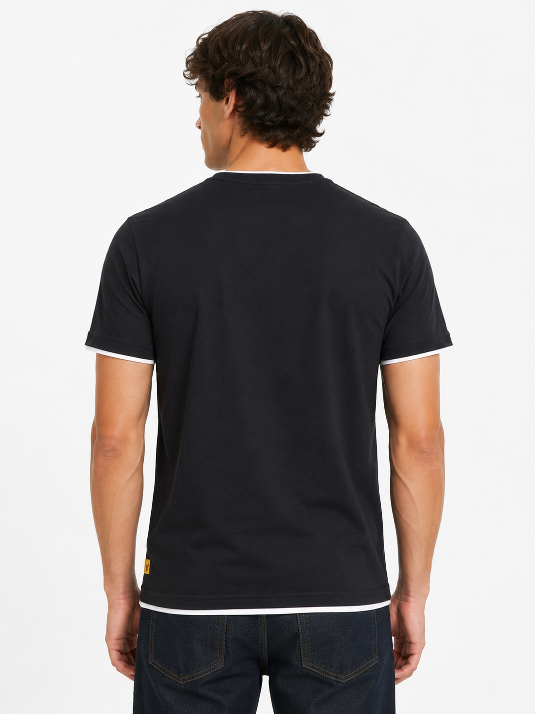 Black Round Tshirt Red Print - Black - Image 5