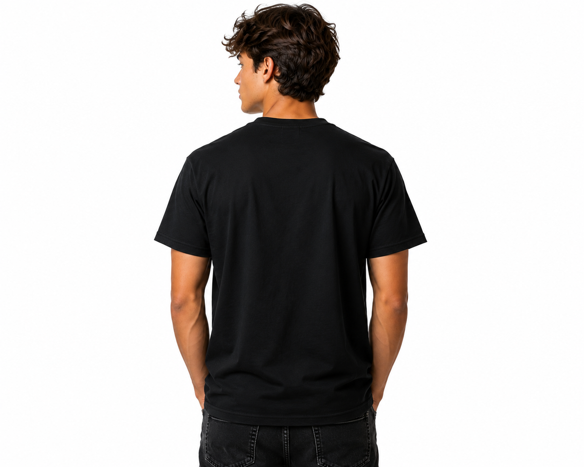 Black Round Tshirt Quote Print - Black - Image 5