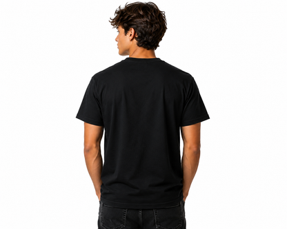 Black Round Tshirt Quote Print - Black - Image 5