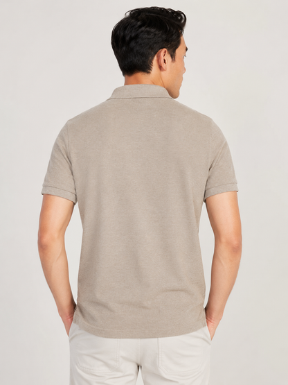 Grey Tshirt Grey Collar Cotton - Grey - Image 4