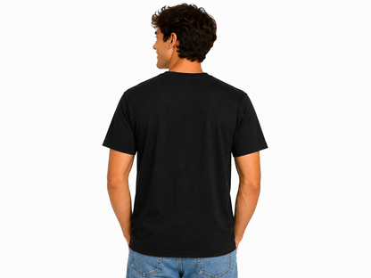 Black Round Tshirt Quote Print - Black - Image 5