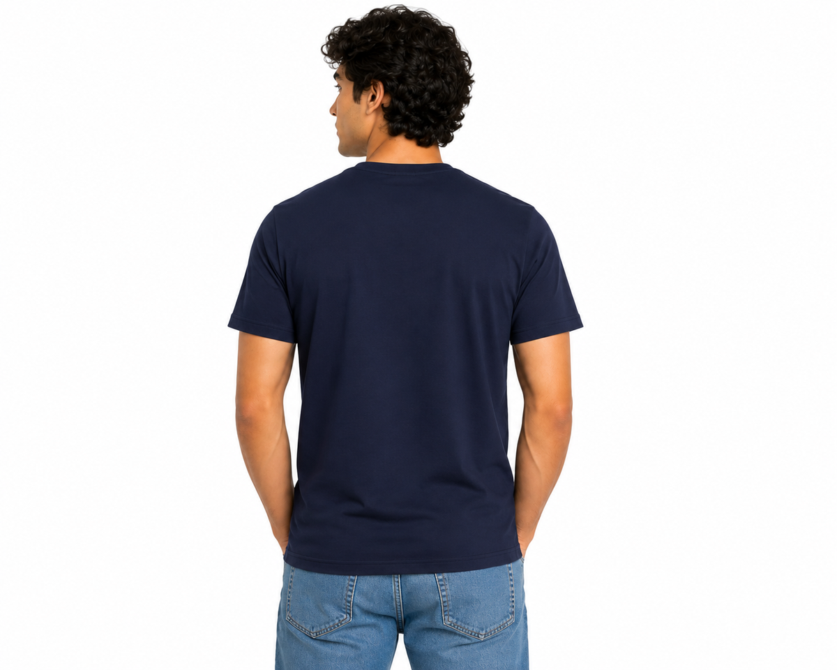 DarkBlue Round Tshirt Quote Print - Dark Blue - Image 5