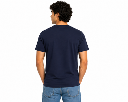 DarkBlue Round Tshirt Quote Print - Dark Blue - Image 5