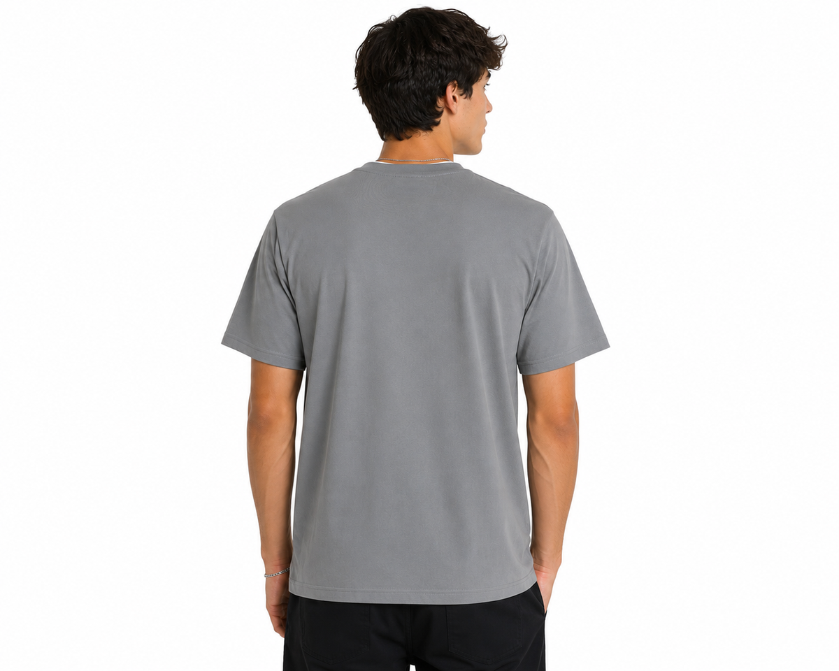 Grey Round Tshirt Lakers Print - Grey - Image 5