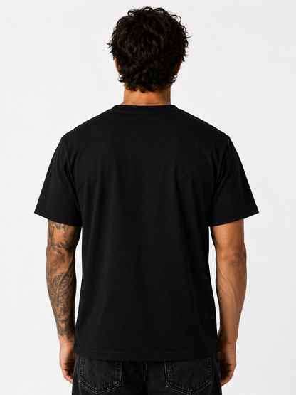 Black Round Tshirt Tiger Print - Black - Image 5