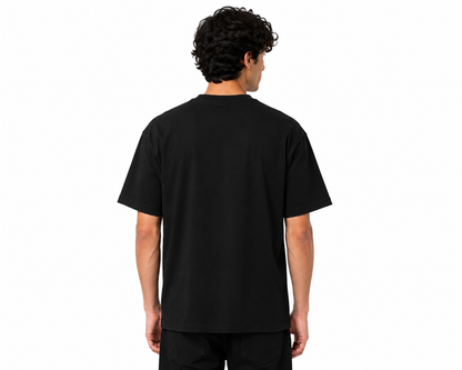 Black Round Tshirt God Print - Black - Image 5