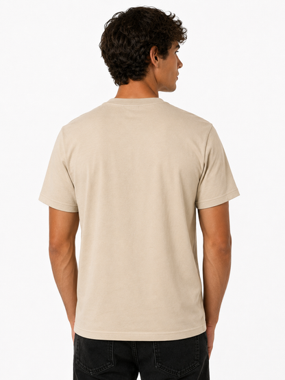 Cream Round Tshirt Lion Print - Cream - Image 5
