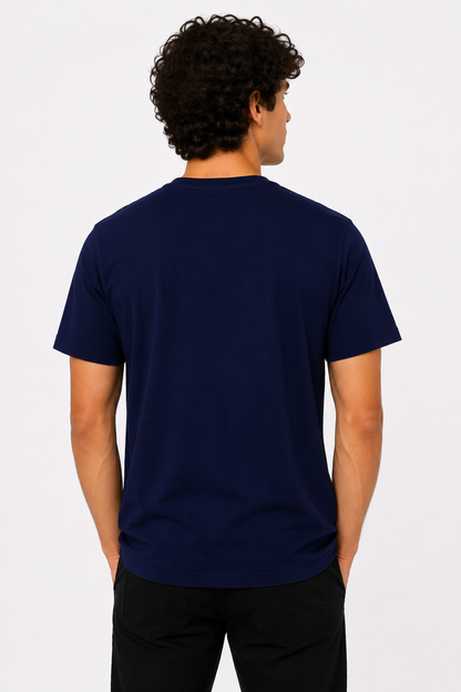 DarkBlue Round Tshirt Quote Print - Dark Blue - Image 5