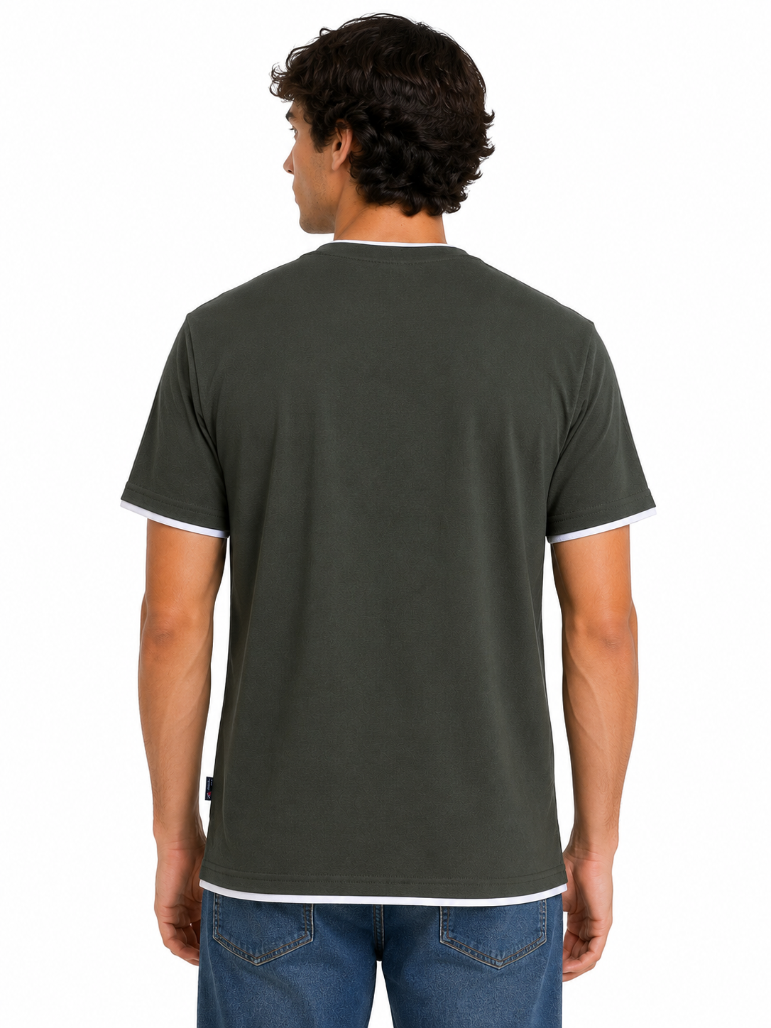 DarkGreen Round Tshirt Lakers Print - Dark Green - Image 5