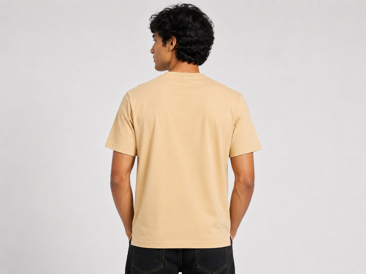 Cream Round Tshirt God Print - Cream - Image 5