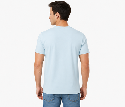SkyBlue Round Tshirt Quote Print - Sky Blue - Image 5