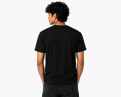 Black Round Tshirt Bengali Quote Print - Black - Image 5