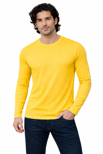 Tank Top 170 GSmRed Label Bio Wash 100% cotton Full Sleeve - Yellow - Image 1