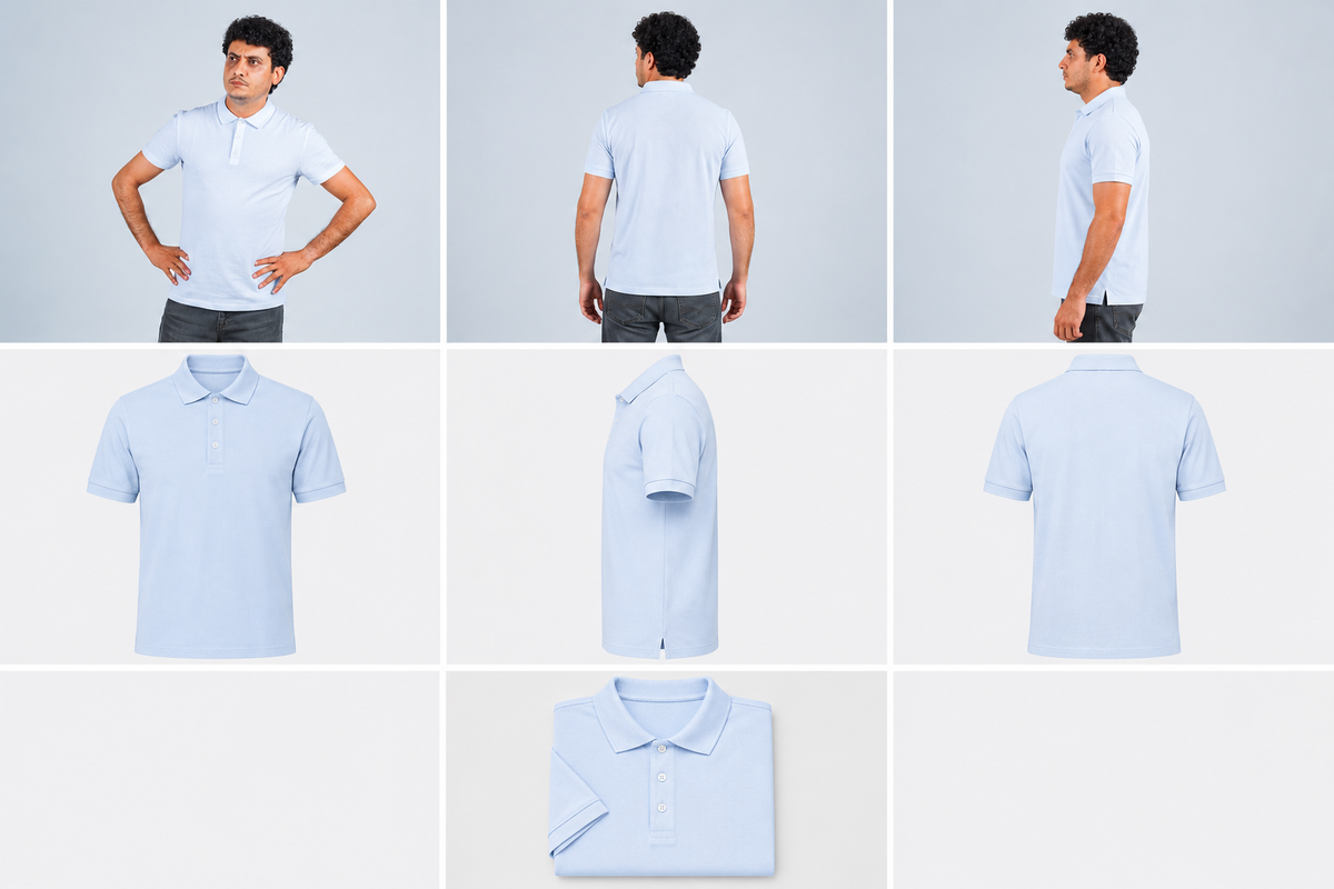 SkyBlue Tshirt LightestBlue Collar - Sky Blue - Image 5