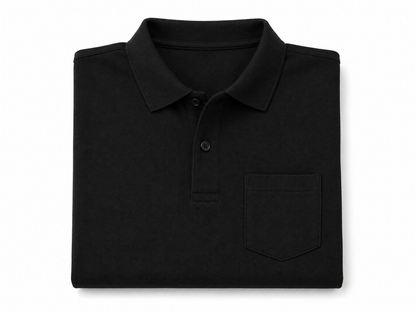 Black Tshirt Black Collar Cotton - Black - Image 6