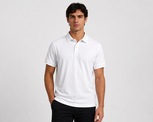 White Tshirt White Collar - White - Image 2