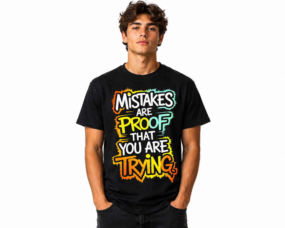 Black Round Tshirt Quote Print - Black - Image 2