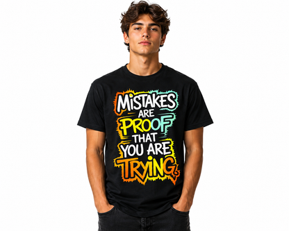 Black Round Tshirt Quote Print - Black - Image 2