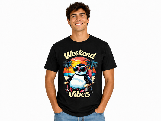 Black Round Tshirt Quote Print - Black - Image 2