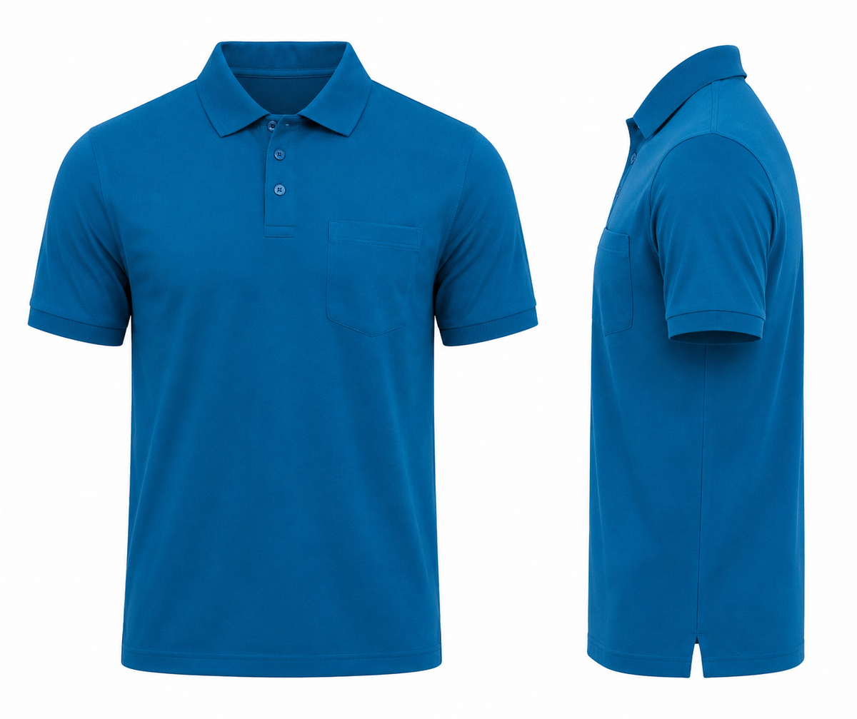 DarkBlue Tshirt DarkBlue Collar Cotton - Dark Blue - Image 2