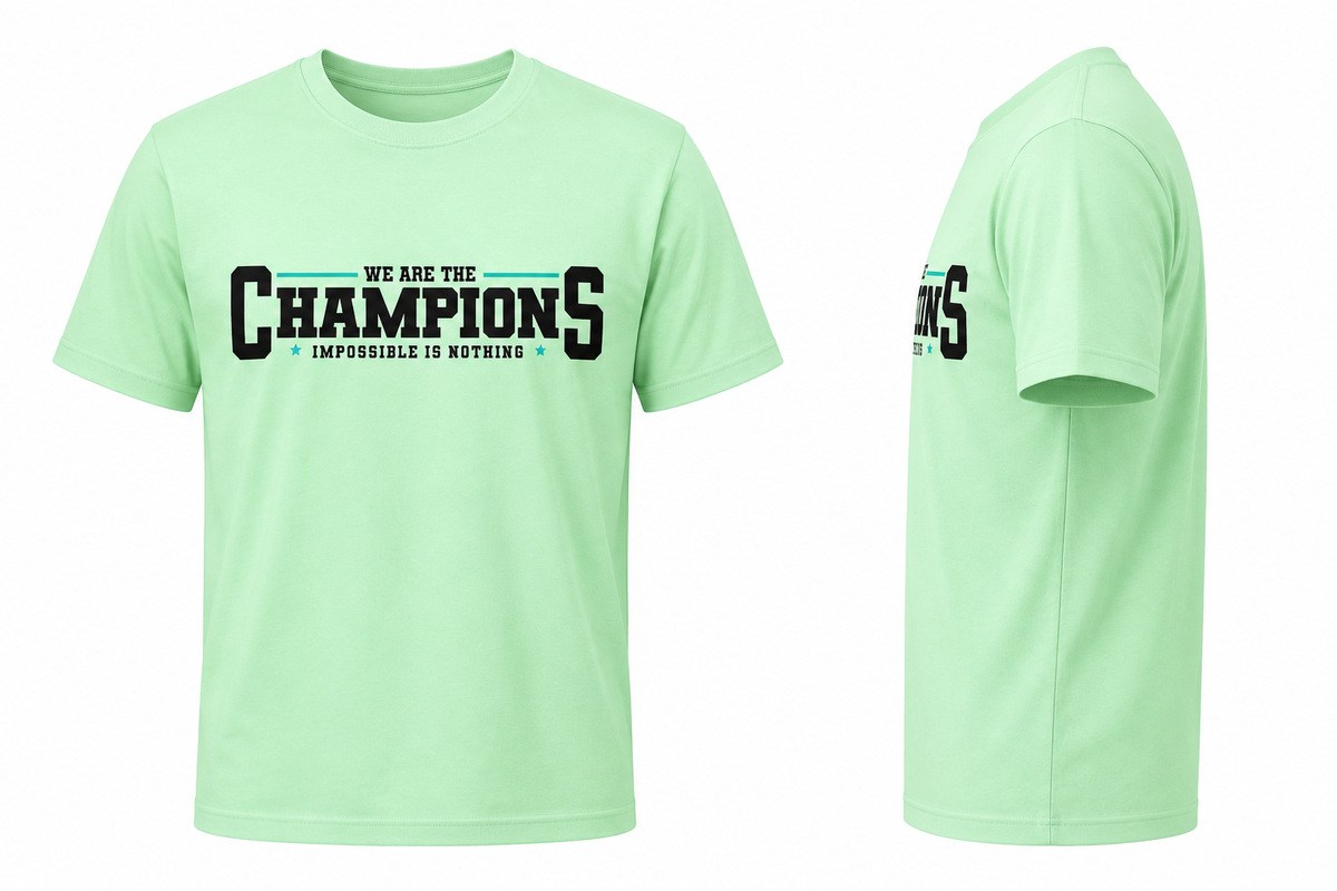 MintGreen Round Tshirt Quote Print - Mint Green - Image 3