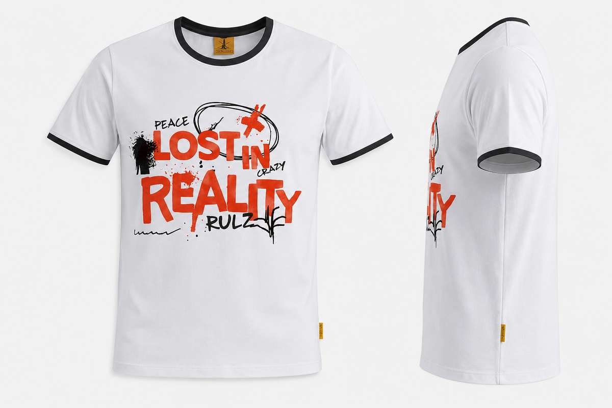 White Round Tshirt Quote Print - White - Image 3