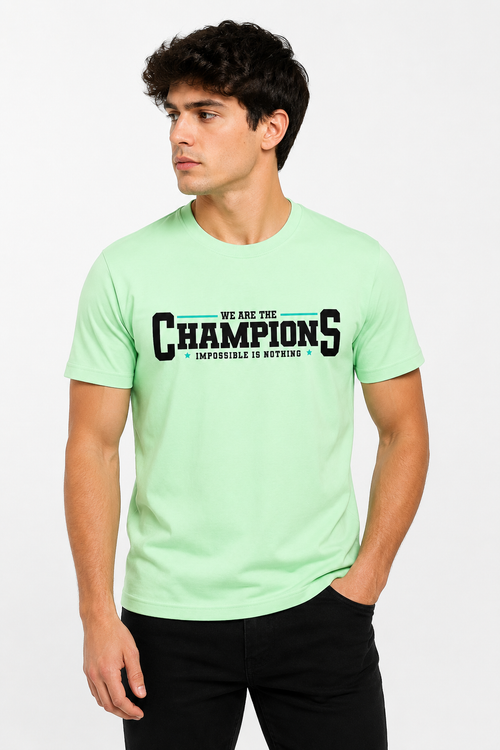MintGreen Round Tshirt Quote Print - Mint Green - Image 2