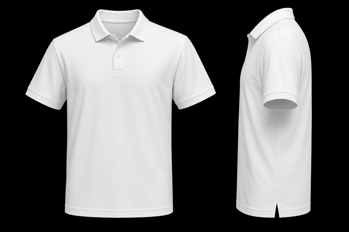 White Tshirt White Collar - White - Image 3