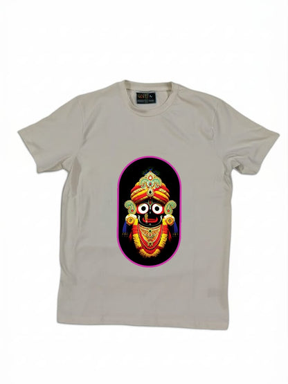 Cream Round Tshirt God Print - Cream - Image 1
