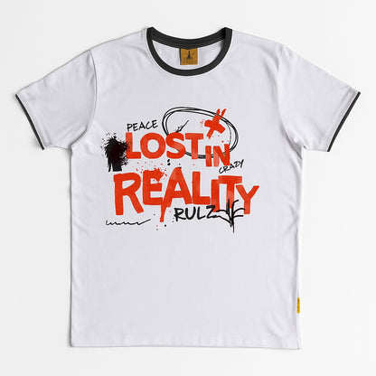 White Round Tshirt Quote Print - White - Image 1