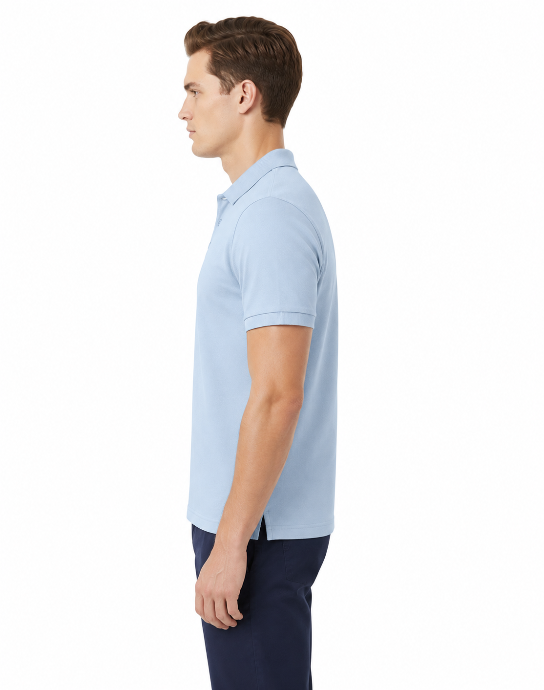 LightBlue Tshirt LightBlue Collar - Light Blue - Image 3