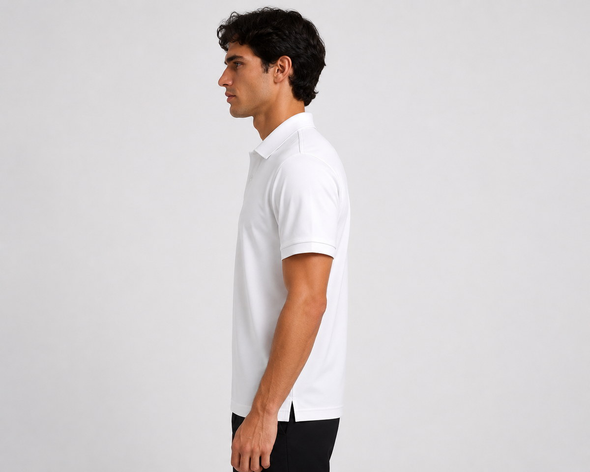White Tshirt White Collar - White - Image 4