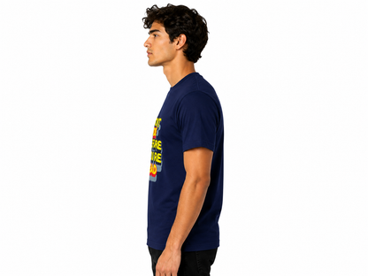DarkBlue Round Tshirt Quote Print - Dark Blue - Image 4