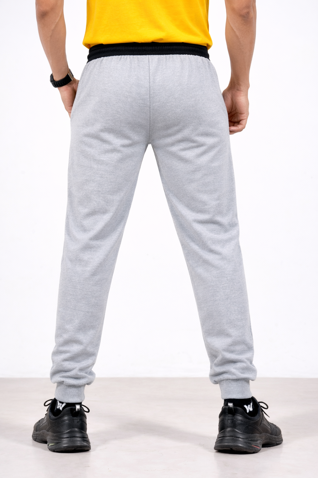 Mens Lower Solid Polycotton 65% Cotton 35% Polyester Loopknit 230GSM - Dark Blue - Image 2